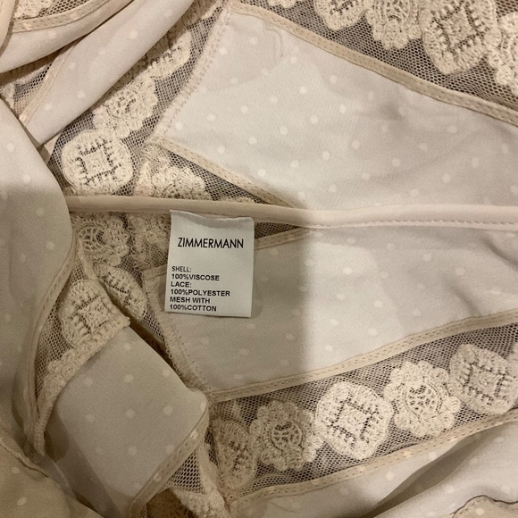 ZIMMERMANN UNBRIDLED CHEVRON PANEL TOP. COLOR: BEIGE, SIZE 1AU (6US). - Picture 16 of 16